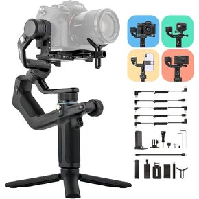 مثبت جيمبال FeiyuTech SCORP 2 لكاميرا DSLR والكاميرا غير المرآة، تتبع Al متكامل، مثبت كاميرا ثلاثي المحاور يناسب Sony Canon Fuji Nikon، شاشة لمس عمودية بحمولة 5.5 رطل