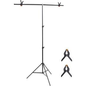 T-Shape Backdrop Stand, 7ft x 5ft, Portable Photography Studio Backdrop Support for Party Photography Portrait Studio (6.9x4.9ft/T-Shape)