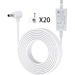 33 FT Camera Power Cord for Ring Stick Up Cam Plug-in Battery Charger, Weatherproof Extension Cable Flat