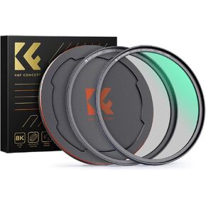 K&F Concept Magnetic 49mm Circular Polarizers Filter (Magnetic Polarizing Filter + Magnetic Basic Ring + Lens Cap) with 28 Multi-Layer Coatings CPL Filter for Camera Lens (Nano-X Series)