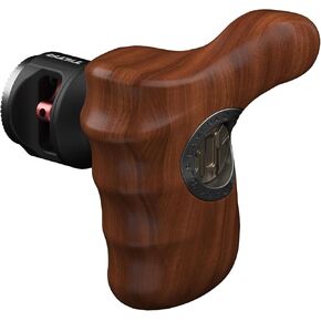Tilta Advanced Side Wooden Handle | Black Walnut Wood & Aluminum Alloy Build | Quick Release Button TA-AWH10-L-B (X - ARRI Standard Rosette - Left)