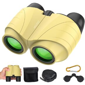 مناظير 12 × 26 للبالغين والأطفال، مناظير مدمجة قابلة للطي مع عدسة FMC ومنشور BAK4، مناظير صغيرة سهلة التركيز منخفضة الإضاءة لمشاهدة الطيور والسفر والصيد والمشي لمسافات طويلة، أصفر in Kuwait
