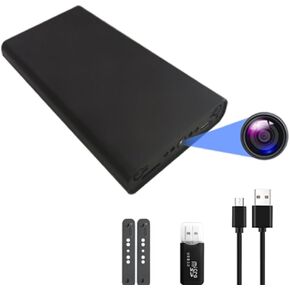 Hidden camera - Spy camera - Mini camera - 10000 mAh HD 1080P camera - Portable mobile power supply camera - Secret camera - Evidence-collecting camera - Small camera - Nanny camera-55 hours of record