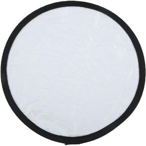 2 in 1 Silver and White Portable Round Reflector Light for Outdoor Lighting (30cm)
