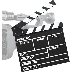 لوح تصفيح احترافي للأفلام، لوح تصفيح للمخرجين مقاس 12 × 11 بوصة، لوح فيلم خشبي أسود لدعائم الأفلام، تذكارات الأفلام، ديكور مسرح الأفلام المنزلي، ديكورات الحفلات ذات موضوع الفيلم in Kuwait