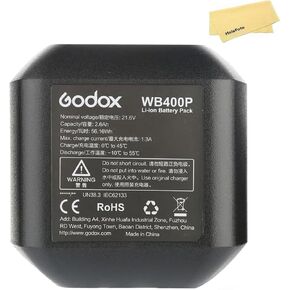 GODOX WB400P Battery Replacement,390 Full Power,2600mAh 21.6V Li-ion Battery Pack Compatible with AD400 Pro AD400Pro Strobe Flash