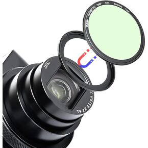Kase Wolverine Magnetic CPL Filter with Adapter Ring for Sony ZV-1 ZV1 / RX100 VII VI V III II/for Ricoh GR II III, Shockproof Optical Glass & HD Multi Coated Circular Polarizer Filter