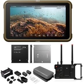 مجموعة شاشة ومسجل Atomos Ninja مقاس 5.2 بوصة، وشاشة HDR 1000nit مع SSDmini (1 تيرابايت)، وشبكة اتصال، وتوسيع لاسلكي وSDI، ومجموعة ملحقات مقاس 5 بوصات (4 عناصر) in Kuwait