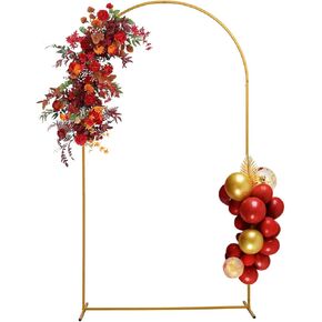 7.2Ft Wedding Arch Backdrop Stands,Metal Arch Backdrop Stand,Gold Wedding Balloon Arched Backdrop Stand Party,Friends Gathering,Christmas,Garden Decoration