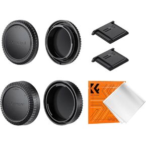 غطاء غطاء الجسم K&F Concept X Mount وغطاء العدسة الخلفية ومجموعة غطاء الحذاء الساخن لـ Fuji Fujifilm X Mount X-Pro2 X-Pro3 X-T2 X-T3 XT4 XT5 X-E4 X-T30 X-E2 X-E2s X-E3 X-E4 X-A10 X-A7 X-A5