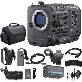 Sony FX6 Full-Frame Cinema Camera Body Only ILME-FX6V, Bag, Memory Card Wallet, Cleaning Kit - Starter Bundle