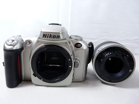 كاميرا نيكون N55 SLR فيلم 35 ملم مع عدسة تكبير AF. إعدادات Iso وShutter وAperture المخصصة. عدسة متضمنة. (متجدد) in Saudi Arabia