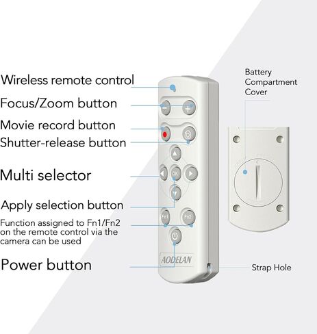 إصدار الغالق اللاسلكي للكاميرا عن بعد لكاميرا Nikon Z50، A1000، P1000، P950، B600. استبدل نيكون ML-L7 in Kuwait