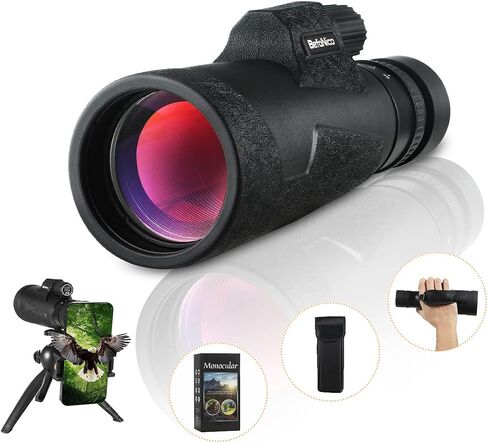 تلسكوب أحادي العين للهواتف الذكية، عدسة مقربة عن طريق محول ثلاثي الأرجل. 10X-30X50 HD رؤية ليلية عالية الطاقة خافتة للبالغين BAK4 بريزم وعدسة ED FMC، هدايا صيد النجوم للرجال in Saudi Arabia