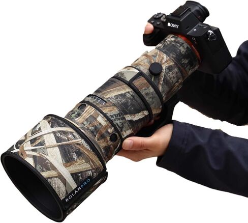 Rolanpro غطاء المطر المموه غطاء عدسة مقاوم للماء لـ Sigma 500mm F5.6 DG DN OS Sports E Mount Lens واقية الأكمام عدسة معطف المطر-#9 عشب ذابل in Kuwait