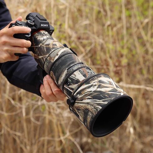 Rolanpro غطاء المطر المموه غطاء عدسة مقاوم للماء لـ Sigma 500mm F5.6 DG DN OS Sports E Mount Lens واقية الأكمام عدسة معطف المطر-#9 عشب ذابل in Kuwait