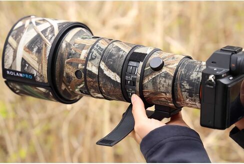 Rolanpro غطاء المطر المموه غطاء عدسة مقاوم للماء لـ Sigma 500mm F5.6 DG DN OS Sports E Mount Lens واقية الأكمام عدسة معطف المطر-#9 عشب ذابل in Kuwait