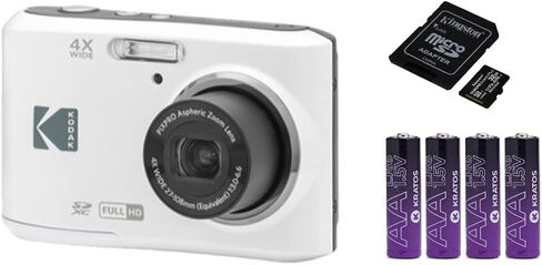 Kodak PIXPRO FZ45 Digital Camera (Black) Bundle with 32GB Class 10 UHS-I U1 SDHC Memory Card and AA High-Performance Alkaline Batteries (4-Pack) (3 Items) in Saudi Arabia