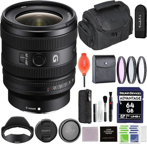 Sony FE 16-25mm F2.8 G Bundle with 67mm Protection Filter, 64GB SD Card and More in Saudi Arabia