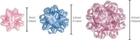 LeZakaa Silver Christmas Gift Bow Assortment (21 Bows in 3 Size) - Stanta Claus and Snowman Design - Perfect for Gift Wrapping, Party Favors, Decoration in Kuwait