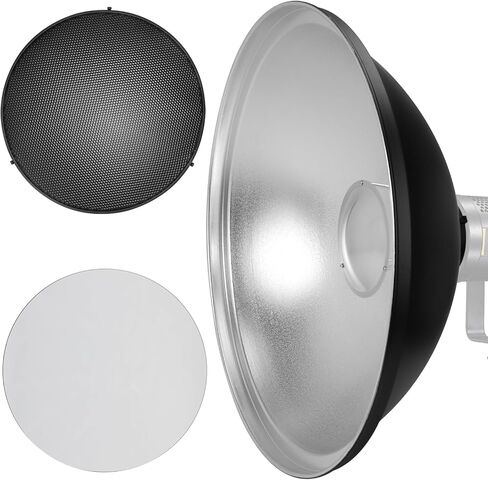 11.8"/30cm Beauty Dish Bowens Mount, Light Reflector Diffuser for Studio Strobe Flash Light Like Compatible for Godox SL60W AD600 SK400II Neewer Vision 4 ML300 S101-300W S101-400W VC-400HS in Saudi Arabia