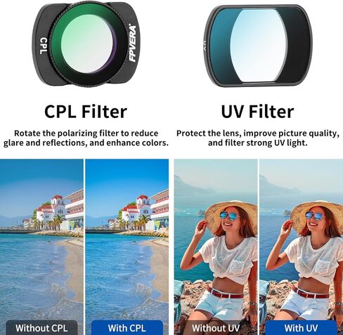 مجموعة مرشح FPVERA المغناطيسي ND لجيب DJI OSMO 3، 6 عبوات ND8، ND16، ND32، ND64، مرشح عدسة كاميرا مستقطبة للأشعة فوق البنفسجية CPL مع إطار من سبائك الألومنيوم وزجاج بصري HD AGC مطلي بـ 32 طبقة in Kuwait