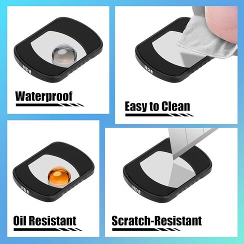 مجموعة مرشح FPVERA المغناطيسي ND لجيب DJI OSMO 3، 6 عبوات ND8، ND16، ND32، ND64، مرشح عدسة كاميرا مستقطبة للأشعة فوق البنفسجية CPL مع إطار من سبائك الألومنيوم وزجاج بصري HD AGC مطلي بـ 32 طبقة in Kuwait