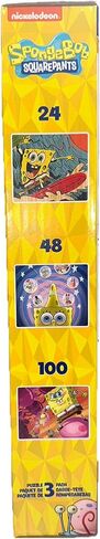 Spongebob Squarepants - 3 in 1 Jigsaw Puzzles for Kids. Great Birthday & Educational Gifts for Boys and Girls. Colorful Pieces Fit Together Perfectly. Great Preschool Aged Learning Gift. in Kuwait