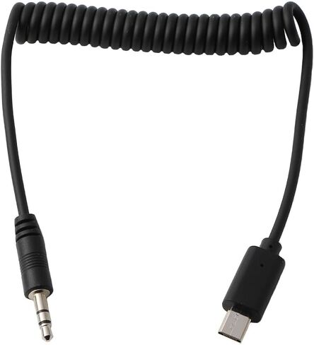 3.5mm to S2 Camera Shutter Release Cable Remote Control Cord Speedlight Flash Trigger Connect Spring Coiled Wire Cord for Sony A6700 A6600 A7 III A7 II A7S A7R A9 in Saudi Arabia