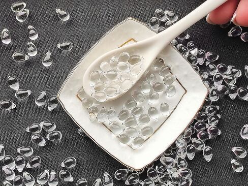 Czech Glass Beads 9mm Teardrops Crystal Clear (50) in Saudi Arabia