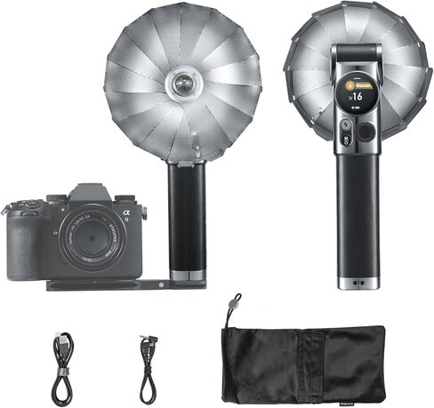 فلاش الكاميرا Godox Lux Master Retro TTL التي تعمل باللمس، GN25 460 ومضات الطاقة الكاملة، 6000K土300K CCT، التحكم البصري S1/S2 2.4G Speedlight اللاسلكي لكاميرات Sony، Canon، Nikon، Fuji، Olympus in Kuwait