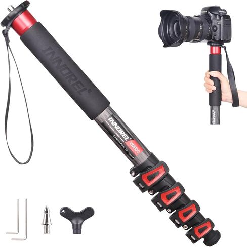 66.9in/170cm Camera Monopod INNOREL VM80A Aluminum Alloy Portable Compact Lightweight Travel Monopod with Fast Flip Lock for Canon Nikon Sony DSLR Camera Video Camcorder DV Photography Load 33lbs/15kg in Saudi Arabia