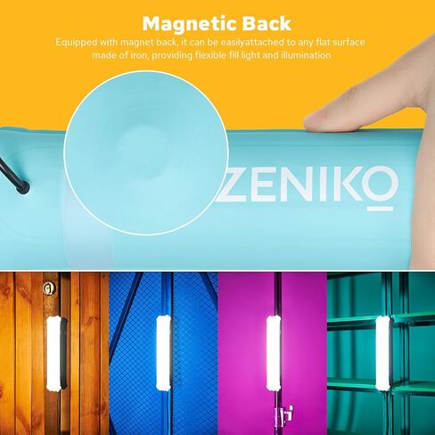 أنبوب إضاءة LED قابل للنفخ متعدد الاستخدامات OT80 للتصوير الفوتوغرافي/التخييم/تسجيل الفيديو، شحن USB سطوع 10 وات 10 مستويات، CCT قابل للتعتيم 3000K إلى 6500K، ملحق مغناطيسي (80 سم/31.5 بوصة) in Kuwait