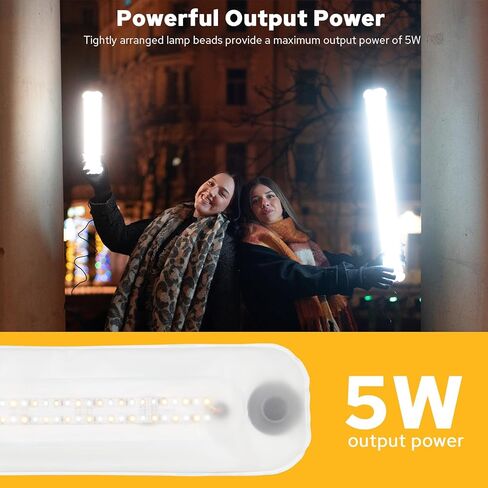 أنبوب إضاءة LED قابل للنفخ متعدد الاستخدامات OT80 للتصوير الفوتوغرافي/التخييم/تسجيل الفيديو، شحن USB سطوع 10 وات 10 مستويات، CCT قابل للتعتيم 3000K إلى 6500K، ملحق مغناطيسي (80 سم/31.5 بوصة) in Kuwait