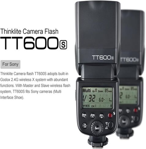 Godox Flash TT600S - نظام X لاسلكي، ناقل حركة 2.4 جيجا، متوافق مع سوني - إضاءة إبداعية لكاميرات DSLR in Saudi Arabia