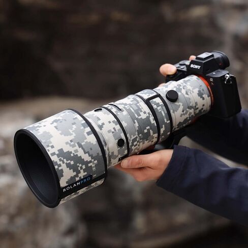 Rolanpro غطاء المطر المموه غطاء عدسة مقاوم للماء لـ Sigma 500mm F5.6 DG DN OS Sports E Mount Lens واقية الأكمام عدسة معطف المطر-#9 عشب ذابل in Kuwait
