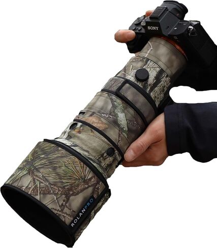 Rolanpro Camouflage Rain Cover Waterproof Lens Cover for Sigma 500mm F5.6 DG DN OS Sports E Mount Lens Protective Sleeve Lens Rain Coat-#18 Dark Black in Kuwait