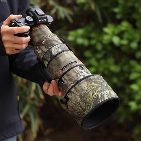 Rolanpro Camouflage Rain Cover Waterproof Lens Cover for Sigma 500mm F5.6 DG DN OS Sports E Mount Lens Protective Sleeve Lens Rain Coat-#18 Dark Black in Kuwait