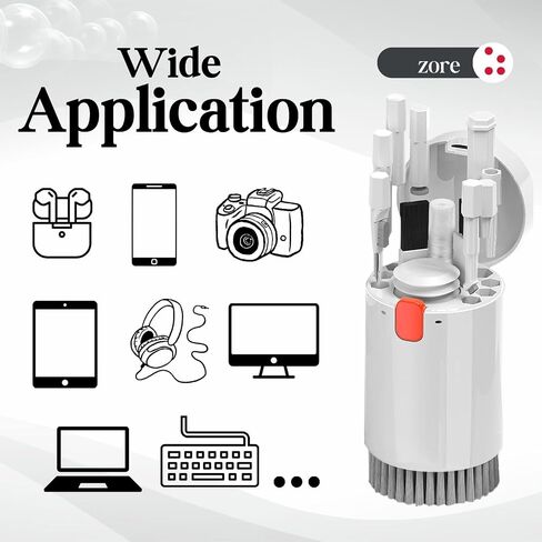Zore Automatic Keyboard Cleaner w/Mini Vacuum, 21 in1 Electronic Cleaning Kit for Airpods, iPhone, Phone, Earbuds, Laptop, Computer, Camera, Charging Port & Screen, Phone Cleaner (Multi Tool) in Saudi Arabia