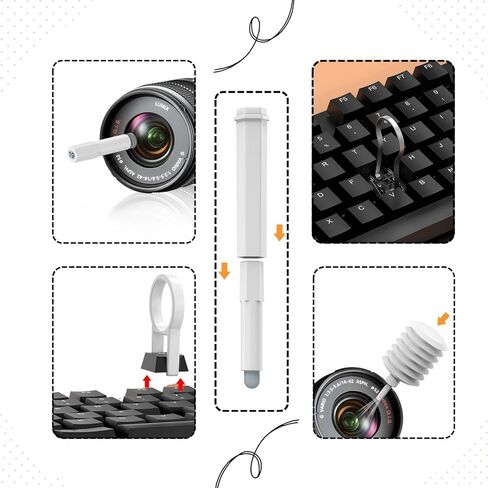 Zore Automatic Keyboard Cleaner w/Mini Vacuum, 21 in1 Electronic Cleaning Kit for Airpods, iPhone, Phone, Earbuds, Laptop, Computer, Camera, Charging Port & Screen, Phone Cleaner (Multi Tool) in Saudi Arabia