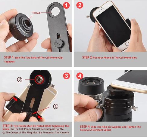Astromania Smartphone IPhone Adapter with Eyepiece Adapter 16mm - 25mm - for photography with telescopes and spotting scope or binoculars in Saudi Arabia