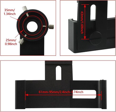 Astromania Smartphone IPhone Adapter with Eyepiece Adapter 16mm - 25mm - for photography with telescopes and spotting scope or binoculars in Saudi Arabia