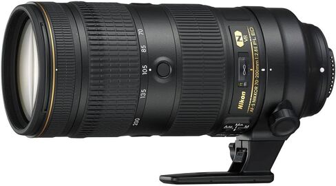 نيكون - عدسة تكبير AF-S NIKKOR مقاس 70-200 مم f/2.8E FL ED VR لكاميرات DSLR (20063) + مجموعة مرشح + حافظة غطاء + مجموعة تنظيف in Saudi Arabia