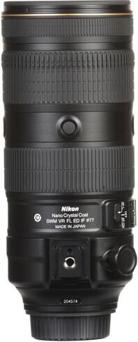 نيكون - عدسة تكبير AF-S NIKKOR مقاس 70-200 مم f/2.8E FL ED VR لكاميرات DSLR (20063) + مجموعة مرشح + حافظة غطاء + مجموعة تنظيف in Saudi Arabia