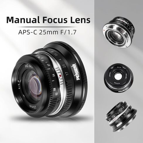 Pergear 25 مم F1.7 دليل فتحة كبيرة APS-C بؤري ثابت لعدسة تركيب Nikon Z المتوافقة مع كاميرات Nikon Z-Mount Z fc Z7 II Z6 II Z5 Z6 Z7 Z50 (أسود) in Kuwait