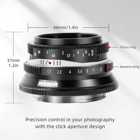 Pergear 25 مم F1.7 دليل فتحة كبيرة APS-C بؤري ثابت لعدسة تركيب Nikon Z المتوافقة مع كاميرات Nikon Z-Mount Z fc Z7 II Z6 II Z5 Z6 Z7 Z50 (أسود) in Kuwait