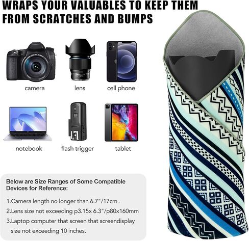 15 in Camera Wrap with Pouch,Lens Protective Wrap,Anti-scratch Anti-dust, Flexible Wrapper Camera Travel Accessories for DSLR Mirrorless Camera Lens(Camera) in Saudi Arabia