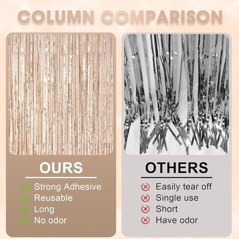 2 Pack Black Tinsel Foil Fringe Curtains, Black Party Decorations, Metallic Tinsel Party Streamers Backdrop for Birthday Halloween New Years Graduation Party Decorations in Saudi Arabia