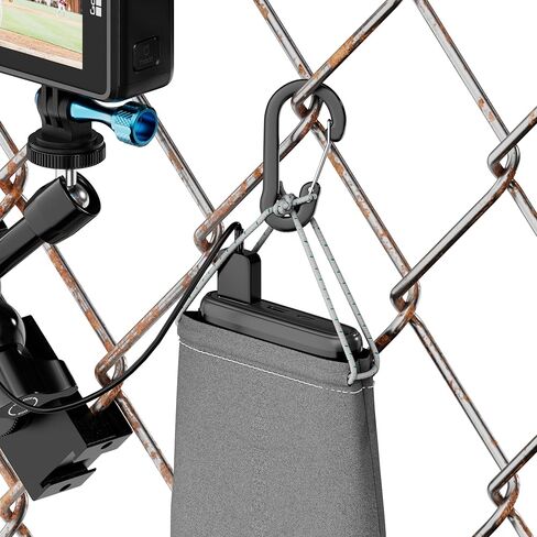 حامل سياج للهاتف الخلوي لهاتف iPhone، وMevo Start، والهواتف، وGoPro، ومجموعة تثبيت مغير الألعاب إلى سياج ربط سلسلة لتسجيل ألعاب البيسبول والكرة اللينة والتنس (M5) in Kuwait