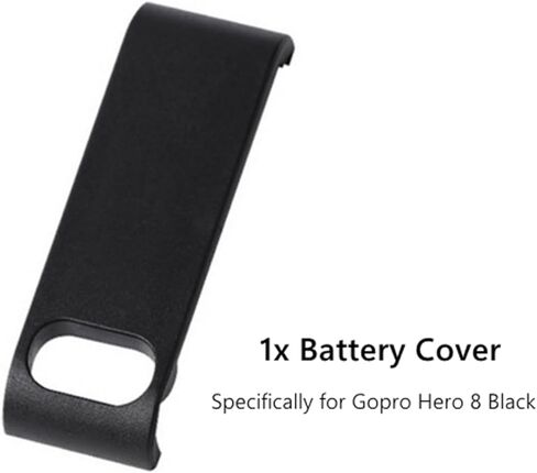 غطاء بطارية بديل للباب الجانبي لـ Gopro 8، غطاء بلاستيكي يمر عبر البطارية مع منفذ شحن من النوع C، جزء إصلاح ملحقات الكاميرا مناسب لـ Gopro Hero 8 أسود in Kuwait